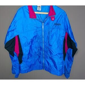 Vintage 90s Puma Windbreaker Jacket Colorblock Anorak Oversize M